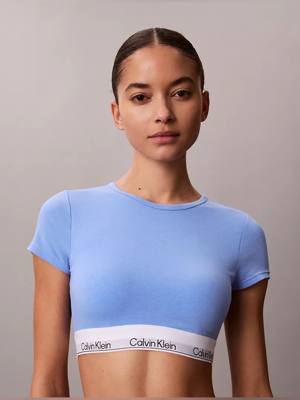 Calvin Klein Icon Cotton Modal Lightly Lined T-Shirt Bralette Blue